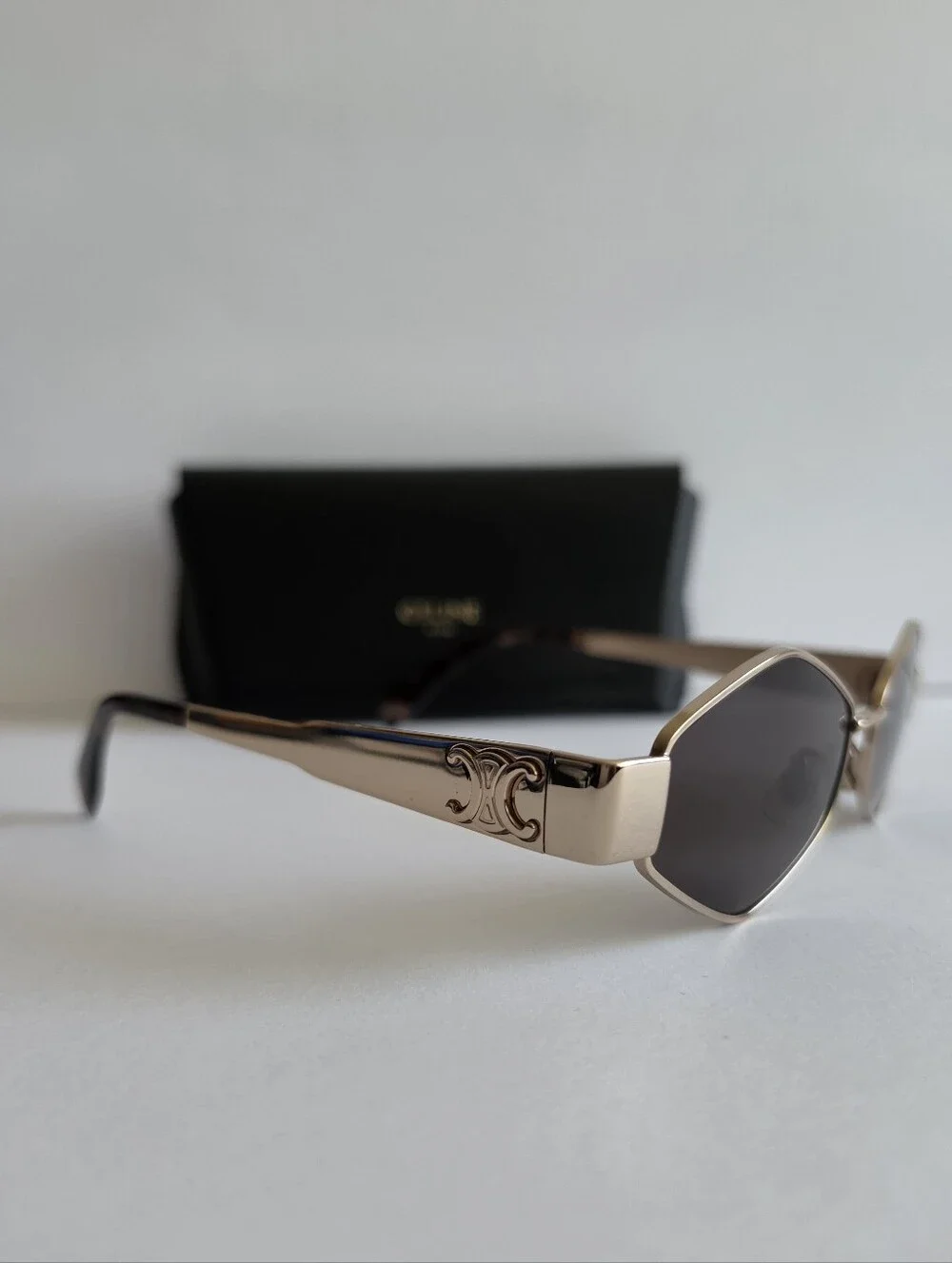 CELINE Metal Triomphe Geometric Sunglasses - Picture 3 of 11